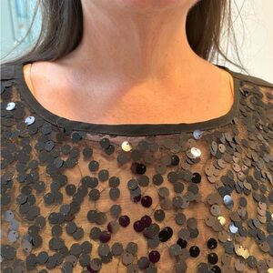 The Perfect New Years Eve Black Sequin Top